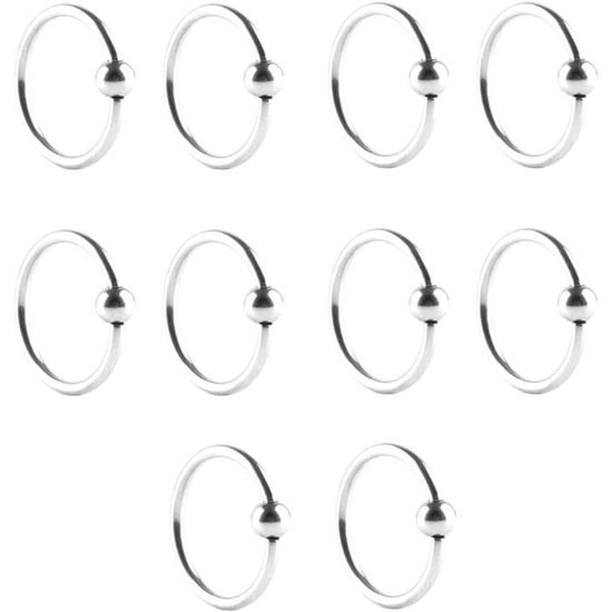Piercing Au Nez, Piercings Arcade Anneau Avec Boules, Bijoux Piercing Acier Inoxydable 10Pcs