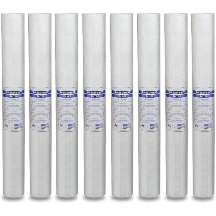 6 Filtres à Sédiments 5 Microns - Pour Système RO 10 Pouces - Compatibles Lafiucy