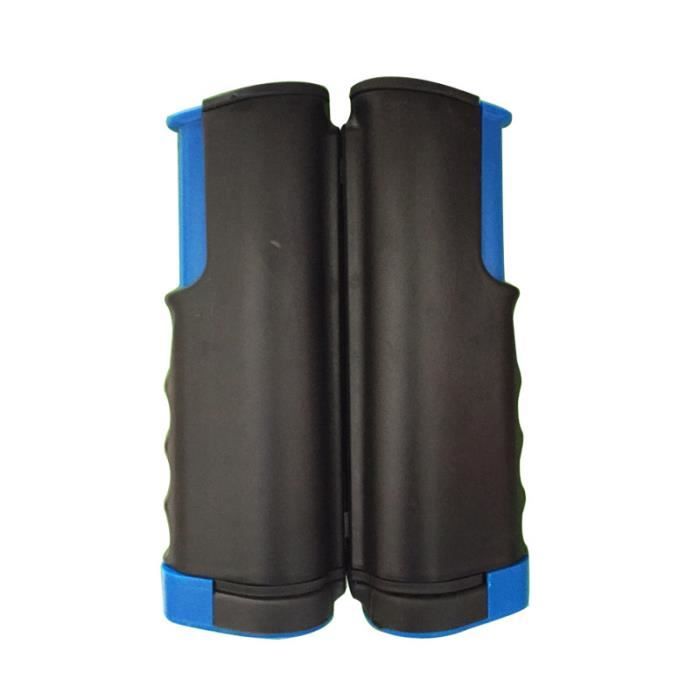 Table de ping-pong portable portable support télescopique de tennis de table télescopique intérieur et extérieur - Bleu noir