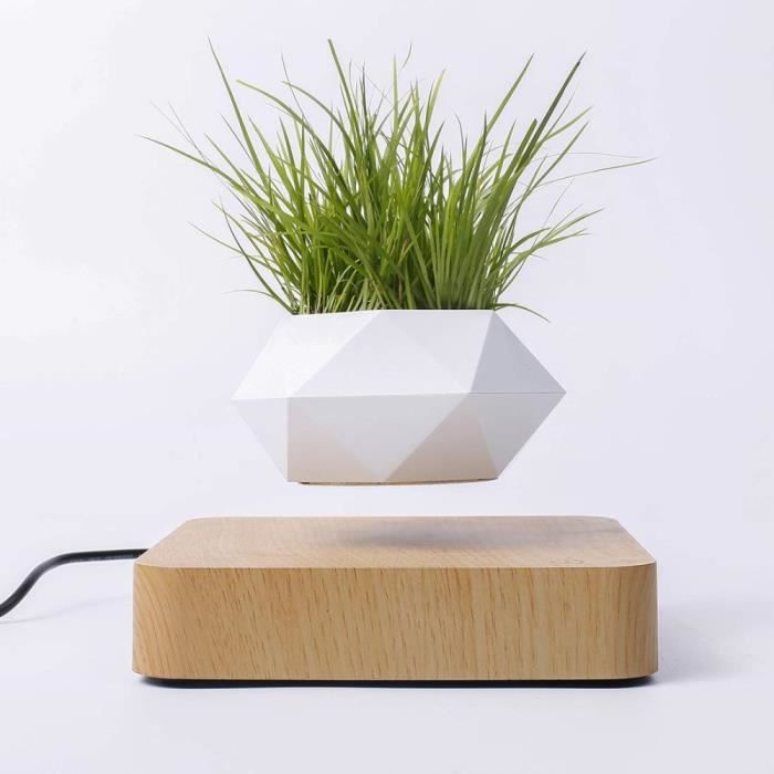 Lévitation Magnétique Pot de Plantes Flottantes Pot De Fleur de Bureau à Bonsaï de Lévitation D'air Maison Décor Plante Fleurs Pot