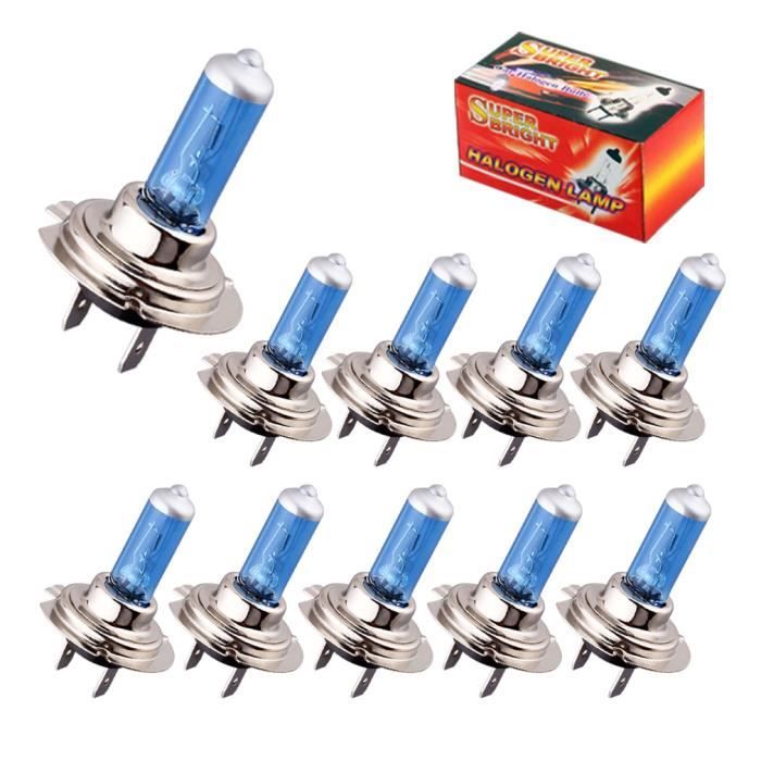 WHITE 100 W H3 -Ampoules halogènes Super lumineuses H1 H3 H7 H4 H11 HB3 HB4 HB5 9004 9005 9005 9007 feu antibrouillard blanc 100W 55