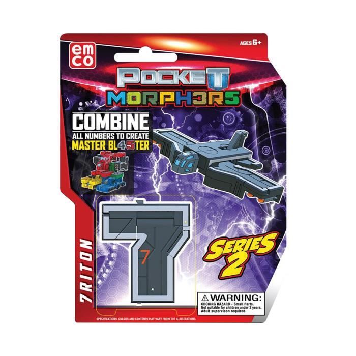Figurine véhicule Pocket Morphers chiffre 7 Triton series 2