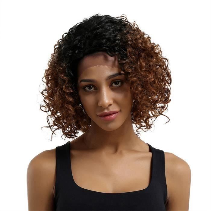 Perruque de modeGlueless Resistant Lace Front Women Brown Curls Hair Full WigHHY80605009_SAN975 His49344