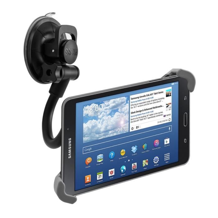 kwmobile Support Tablette Voiture 7-10,5- - Support Universel pour Pare-Brise avec Fixation par Ventouse et Rotation 360° - 21,0