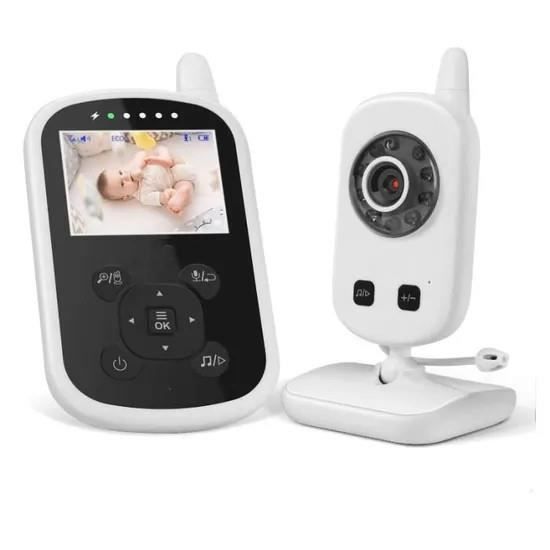 Babyphone Caméra Bébé Moniteur 2,4 Inches LCD Babyphone Vidéo 2,4 GHz Capteur de Température Communication Bidirectionnelle Vision