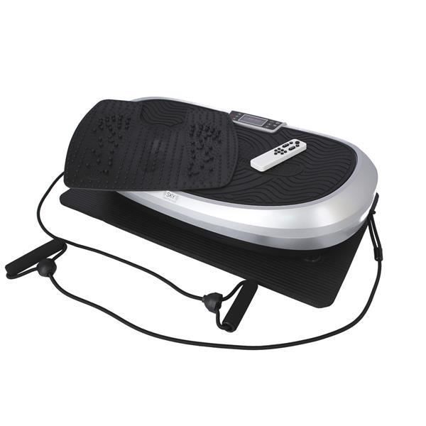 HMSPORT - Plateforme plaque vibrante 7en1 Fitness Tonification - 3 moteurs - 10 programmes + tapis de massage + télécommande -