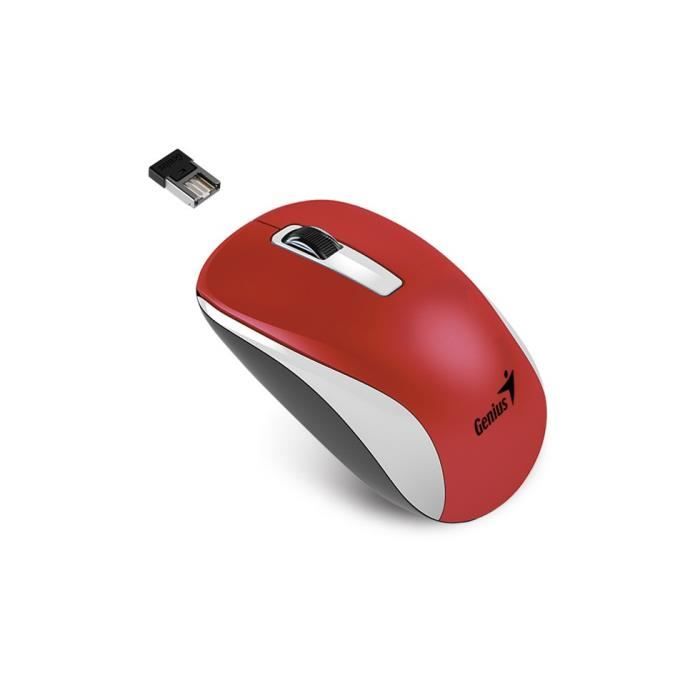 GENIUS Souris NX-7010 - Sans fil - 1600 dpi - Rouge métal