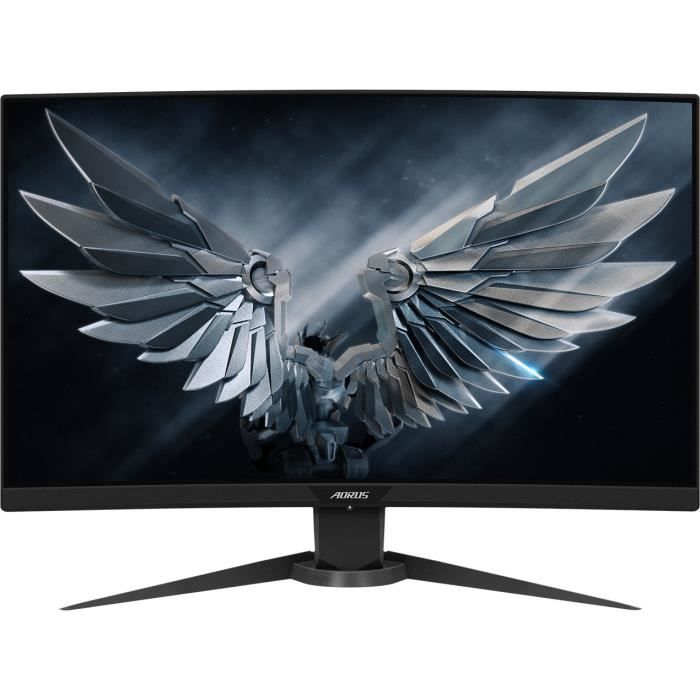 Ecran PC Gamer - GIGABYTE Aorus CV27Q - Ecran Game - 27- QHD - 165 Hz - 2x HDMI/DisplayPort1.4 - Dalle VA - 1ms - AMD FreeSync