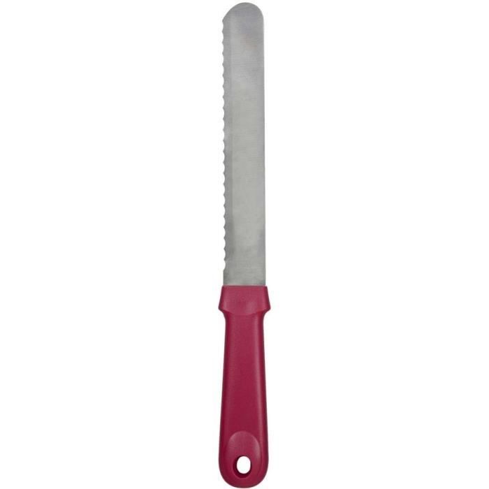 Couteau découpe génoise 35 cm Framboise