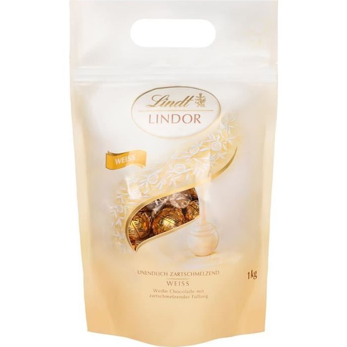 Lindt Boule Lindor chocolat blanc 1Kg …
