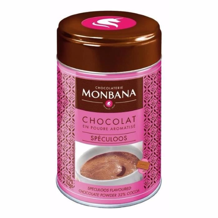 Chocolat Monbana en poudre arôme Spéculoos - Boîte 250g