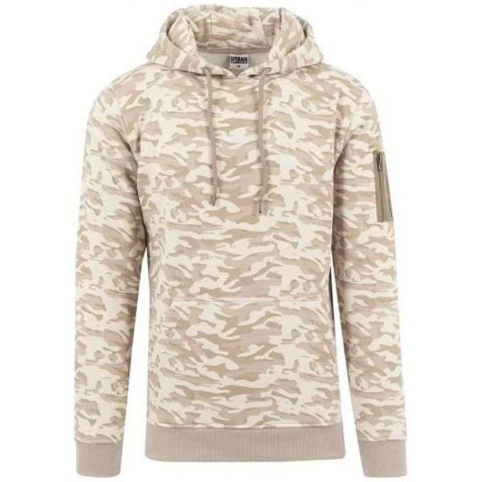 Sweat Capuche Bomber Urban Classics Camo Beige
