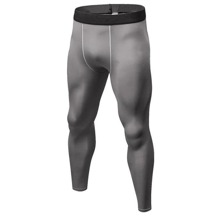 Pantalon Collant de Compression Homme Thermique Pour Sport Fitness Entraînement Séchage Rapide