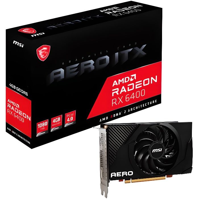 MSI RX6400 AERO ITX 4G - RX 6400 AERO ITX 4G