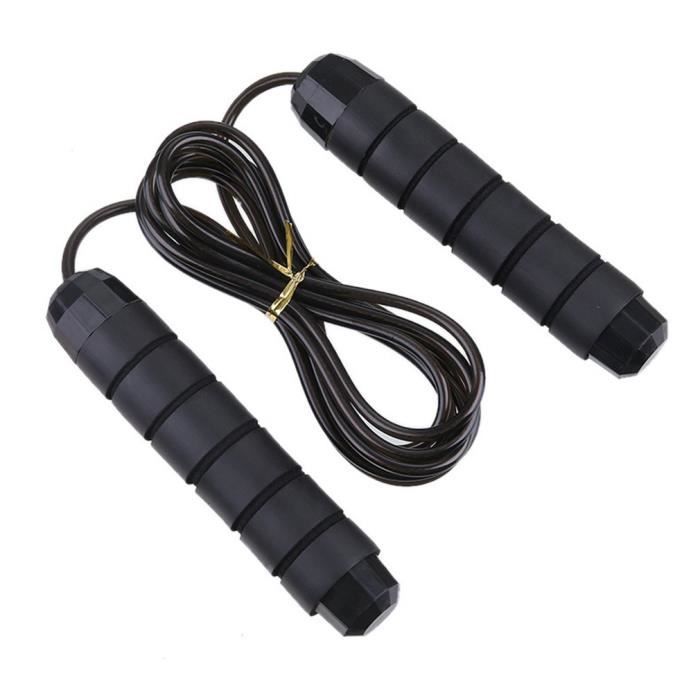 Corde à sauter petit équipement exercice physique roulement de fil de diamant Fitness perte de poids formation minceur yoga, noir