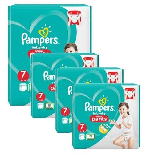 mega pack 152 x couches bébé Pampers - Taille 7 baby dry pants