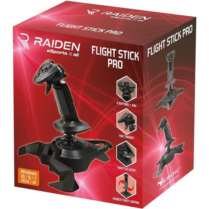 Raiden Joystick avec Manette de Gaz pour Simulateur de Vol Flignt Stick Pro Compatible avec PC