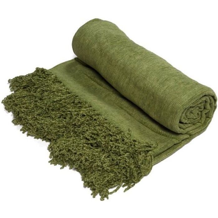 Plaid BANGALORE Vert mousse