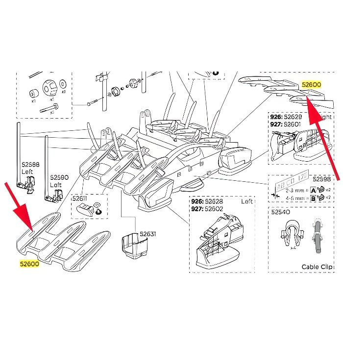 Support roues Thule pour le porte-vélo VeloCompact 924 y 927 de 3 vélos
