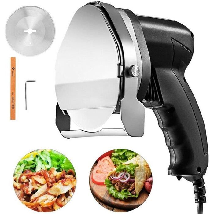 Couteau à kébab électrique - VEVOR - 80W Couteaux kebab professionnel 100mm
