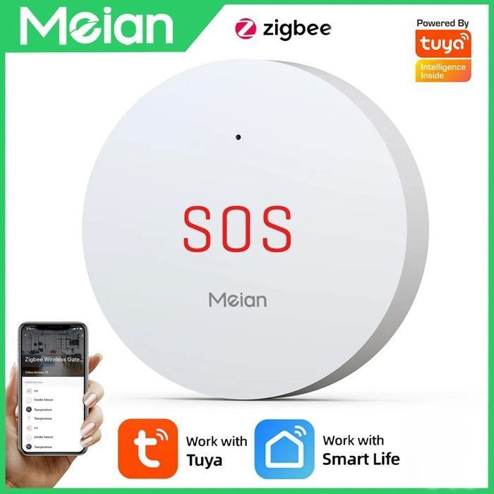 Bouton d'alarme de sécurité domestique sans fil,SOS,Tuya,système d ...