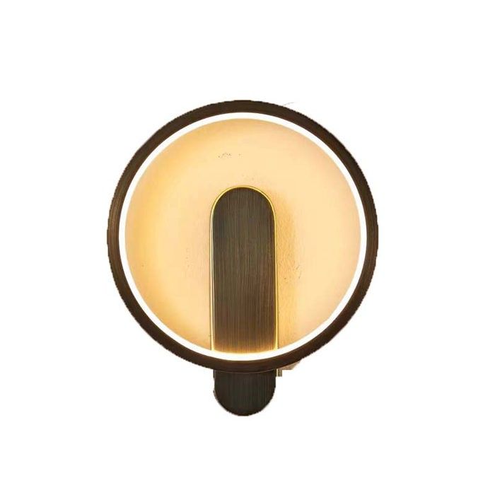 Applique murale en cuivre complète chambre moderne minimaliste luminaire luxe créatif chambre principale lampe-noir
