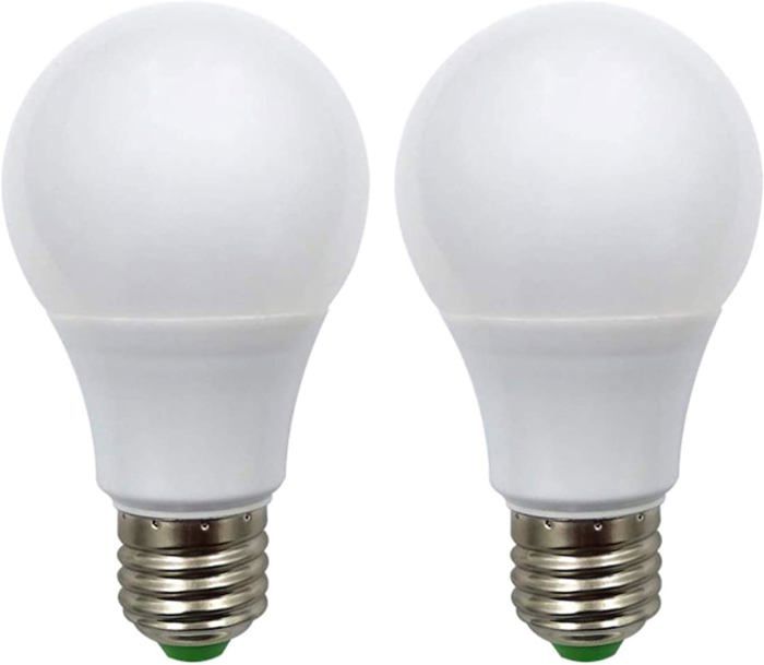 Lot de 2 ampoules LED E27 12 V CACC 5 W A60 50 W basse tension Edison vis dans ampoules blanc