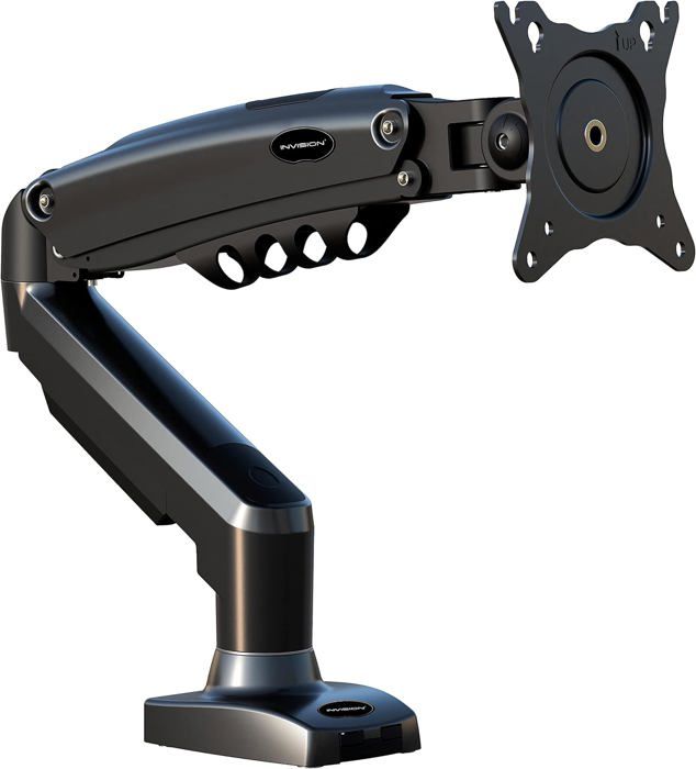 Bras Support écran WALI Pour Moniteurs Jusqu'à 27" - Réglable En Hauteur, VESA 75/100mm | Max 10kg