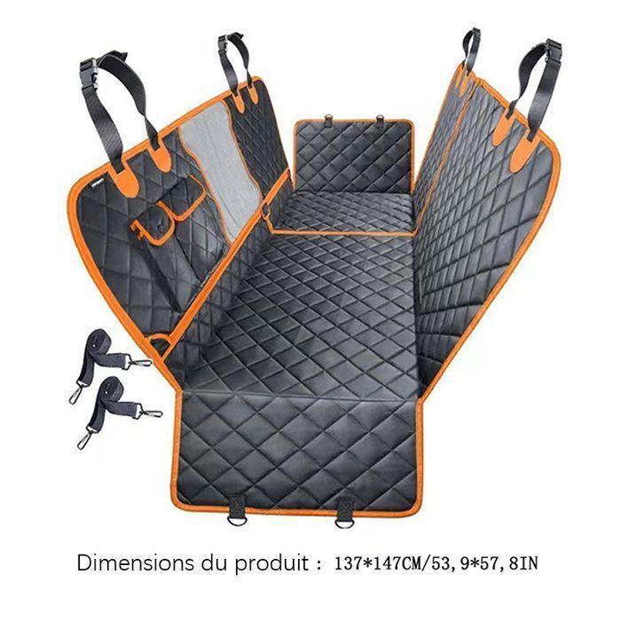 DDCAQIOUA® Tapis de voiture pour animaux de compagnie Tapis de voiture imperméable antidérapant pour chien Housse de siège amovible