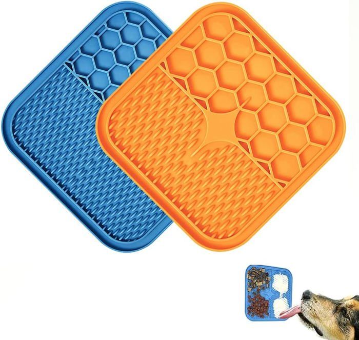 Comparer les prix de Lot de 2 coussinets à lécher pour chien antidérapants et anti-étouffement avec ventouse pour gamelle de nourriture lente