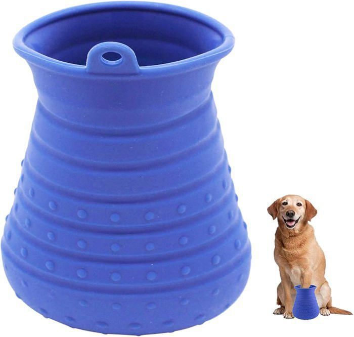 Meilleurs prix pour Nettoyeur de pattes de chien avec serviette, brosse de toilettage pour animaux de compagnie avec fonction de massage, tasse de