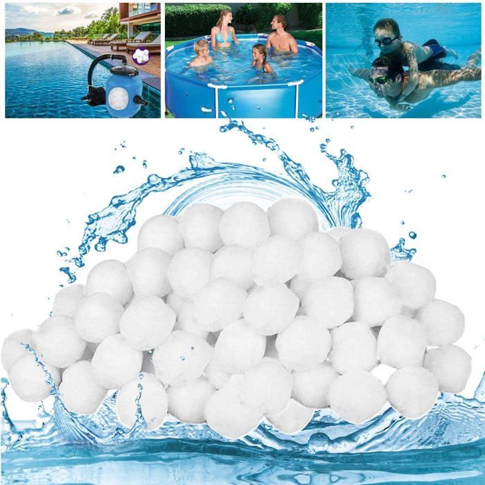 1400 G Boules Filtrantes 50 Mm - Remplacent 50 Kg De Sable Pour Piscine, Aquarium & Filtration - Éco & Efficace
