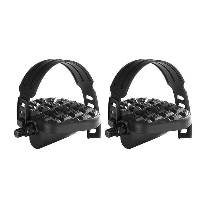 Lot De 2 Pédales De Rechange Pour Vélo Stationnaire & Elliptique – 35 Cm, Noir, Compatibles Fitness