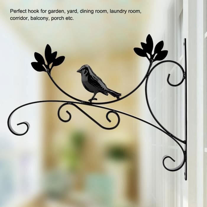 Gray Bunny Crochet de suspension pour plantes d'extérieur, 25,4 cm, crochets muraux en fer forgé à la main pour mangeoires à oiseaux, lanternes, carillons, décoration de patio – Noir Gray Bunny Crochet de suspension pour plantes d'extérieur, 25,4 cm, crochets muraux en fer forgé à la main pour mangeoires à oiseaux, lanternes, carillons, décoration de patio – Noir