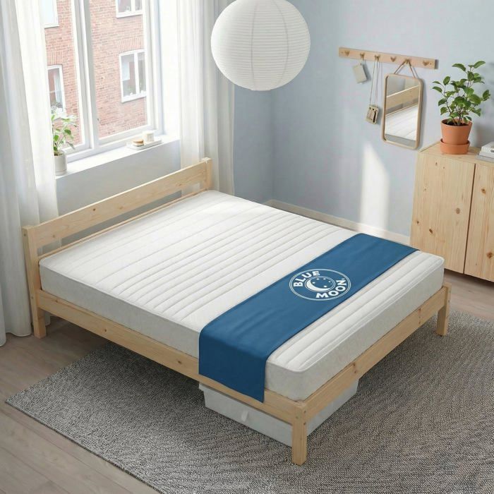 BLUE MOON –Matelas EASY 140x200. 5 zones de confort. Épaisseur 17 cm –Compatible lits IKEA –Fabriqué en Belgique –Garantie 7 ans