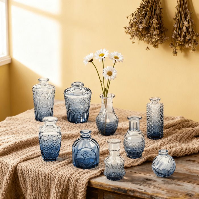 Lot De 10 Petits Vases à Bourgeons En Verre Pour Centres De Table, Jolis Vases à