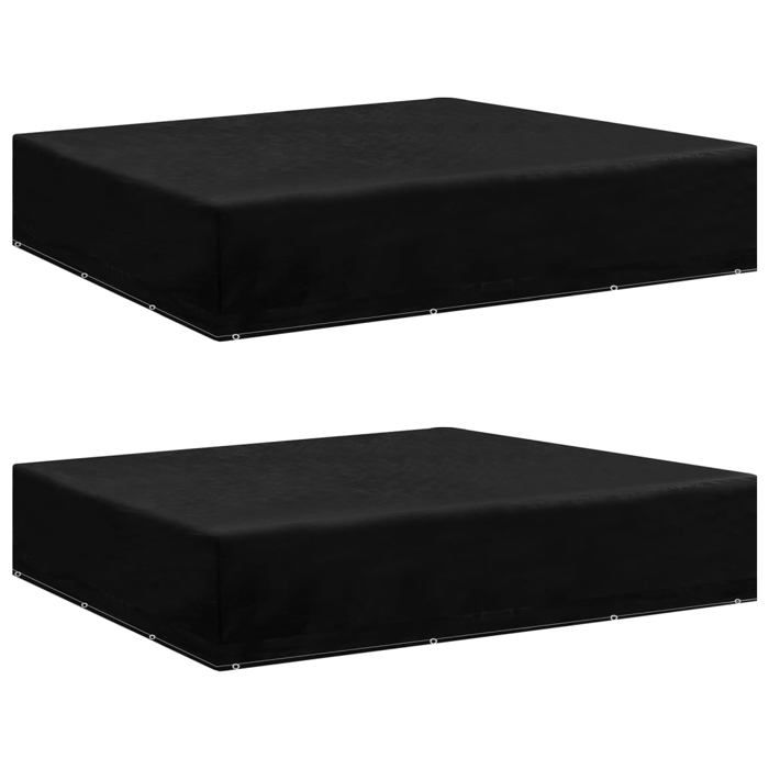 Housses de mobilier de jardin - vidaXL - 2 pièces - 250x250x70 cm - Noir - Résistant à leau - Résistant aux UV