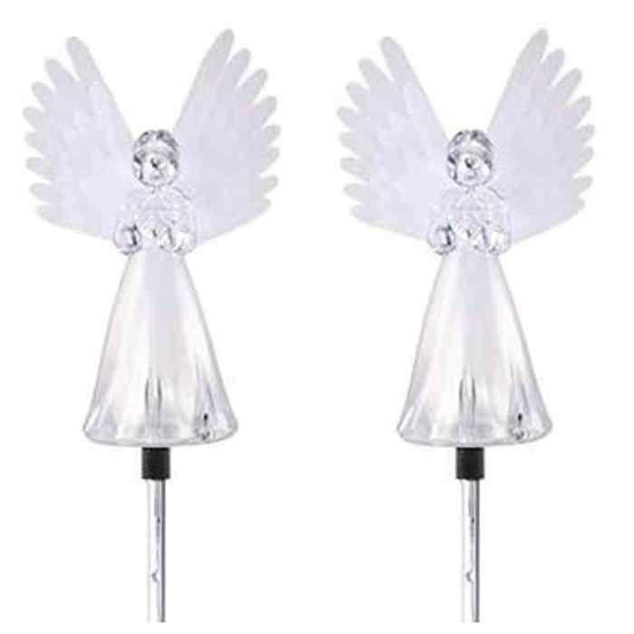 lampes solaires extérieures2Emballage individuel-Lampes décoratives en forme dange lampes de sol solaires