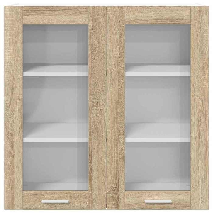 Moderne Placard suspendue SWEETY Armoire murale cuisine avec porte Riga Chêne Sonoma 80x31x80 cm BB1578