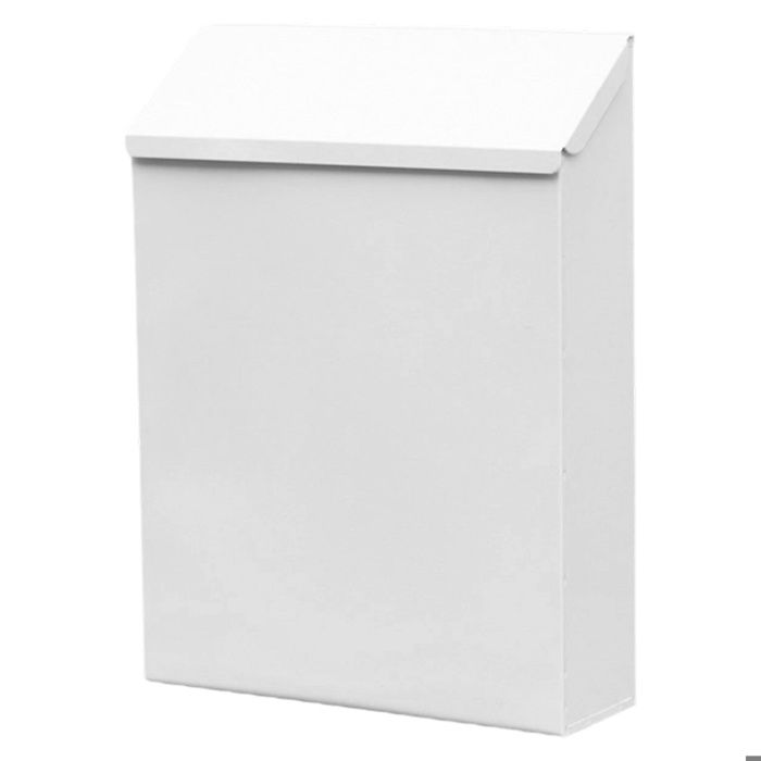 Boîte aux lettres en métal blanc - étagère murale - convient à la décoration extérieure de la maison - blanc