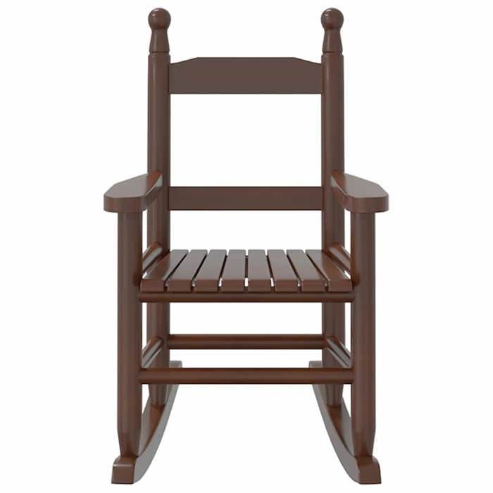 Fauteuil Allaitement - Brun - Chaise à bascule - Rocking Chair - enfants marron bois de peuplier massif 36x46.5x57 cm F1539