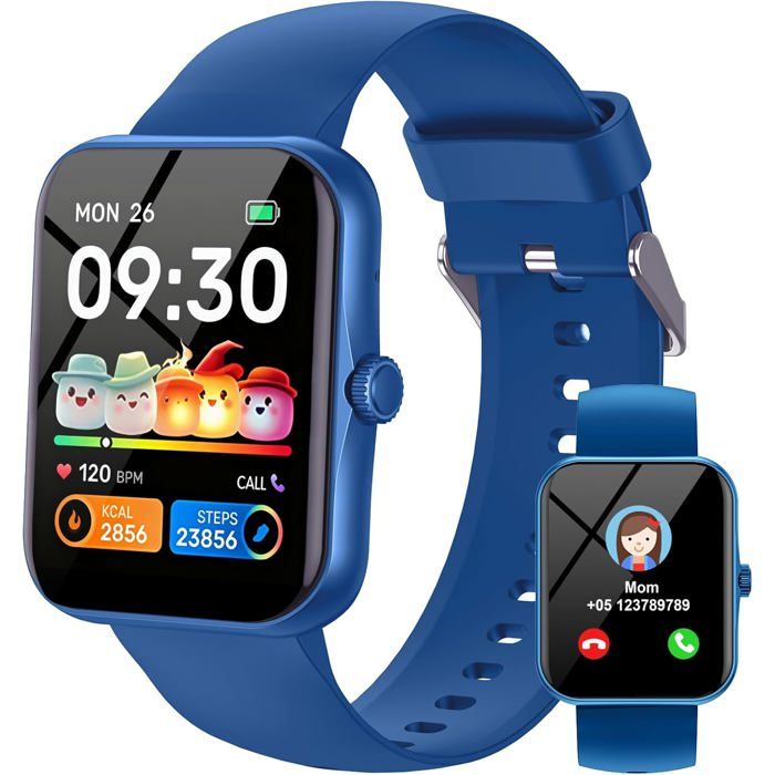 Fitness Tracker Montre Connectée Enfant 1 83 Hd Montre Intelligente Pour Garçon Fille Ip68 Étanche Avec 120+ Mode De Sport[MB142]
