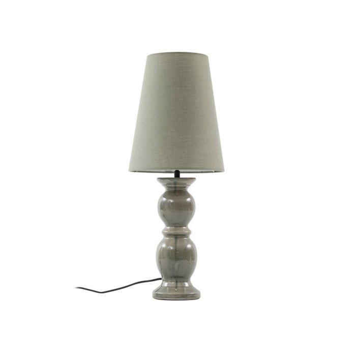 Lampe de table ampoules LED - Lucande - lampe tabouret - Céramique Tissu textile - vert