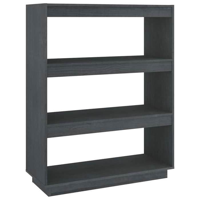 BONNE&8305 Bibliothèque/Séparateur de pièce Gris 80x35x103 cm Pin massif(VIDAXL)