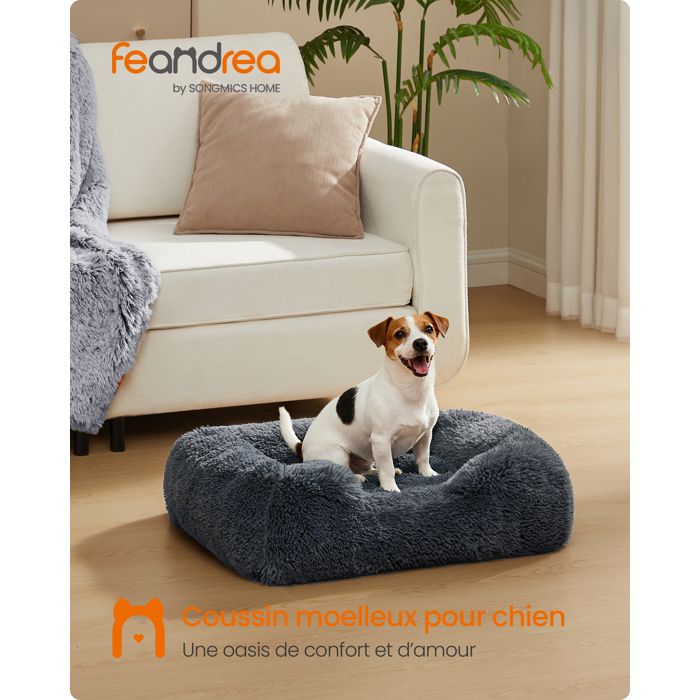 Panier pour Chien Coussin Chien 71 x 55 x 18 cm Gris foncé Panier pour Chien Coussin Chien 71 x 55 x 18 cm Gris foncé