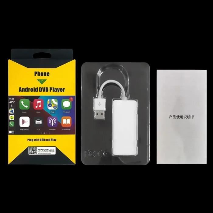 Blanc - Adaptateur De Dongle USB Carplay Intelligent De Voiture.