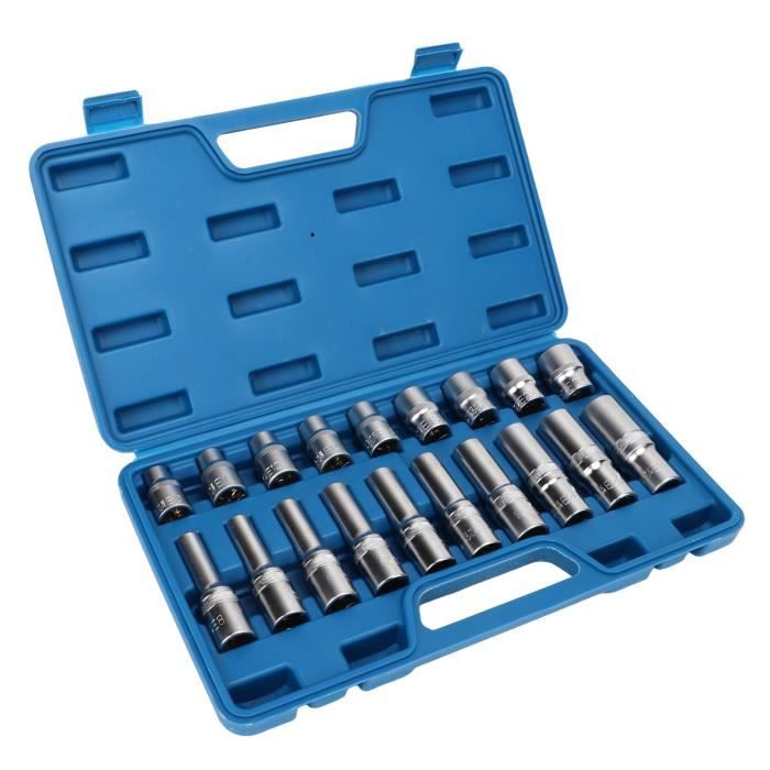 Clé Dynamométrique 1/4'' 3-35Nm - Kit 15 Pièces Avec Douilles - Précision ±3% - Pour Vélo, Moto Et Bricolage
