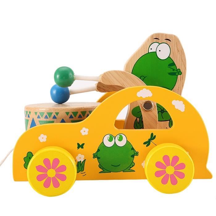 Chili Camion Jouet Enfants Tirer Voiture Jouet Dessin Anime Animaux Tambour Enfants Jouets Educatifs Avec Longue Corde Grenouille Cdiscount Jeux Jouets
