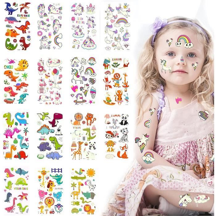 10 Feuilles Tatouages Temporaires D'Animaux Sauvages Pour Enfants Tatouages De Jungle Plus De 100 Styles Autocollants De Tatouages D Animaux De Zoo Pour Fete De Safari Jungle Anniversaire 5032723172 L