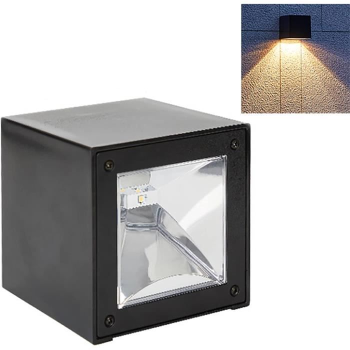 Applique Murale LED 5 W Blanc Chaud 3000 K - Design Moderne En Acrylique Noir - Étanchéité IP44 Pour Couloir, Escalier Et Chevet | Leroy Merlin